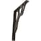 Ekena Millwork Damon Wrought Iron Bracket, (Single center brace), Antiqued Brass 1 1/2"W x 10"D x 12"H BKTM01X10X12SDAABS - alternate 1